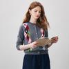 Women's Diamond Jacquard Wool Cardigan