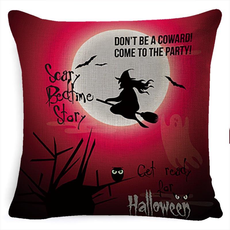 Throw Pillow Halloween Pillow Case Linen Car Cushion Sofa Pillow Case Nordic Style