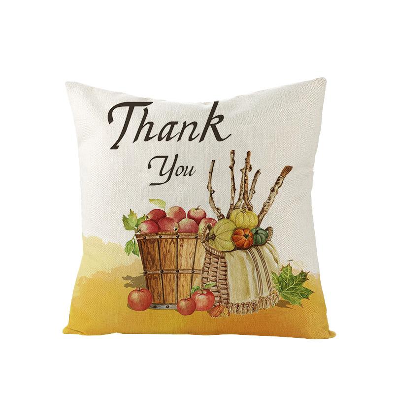 APolyester Pillowcase New Autumn Pumpkin Print Sofa Pillow Cushion Home Cushion