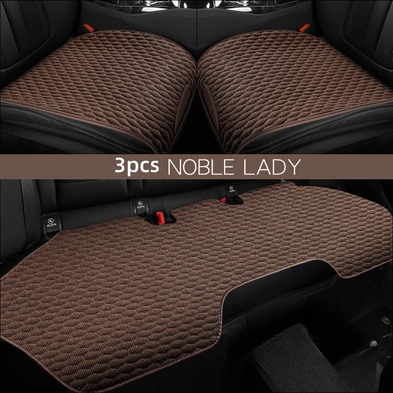 Universal Car Seat Cover Linen Front Seat Anti-slip Breathable Seat Cushion Fashion Car Interior Protection Pad Accessories