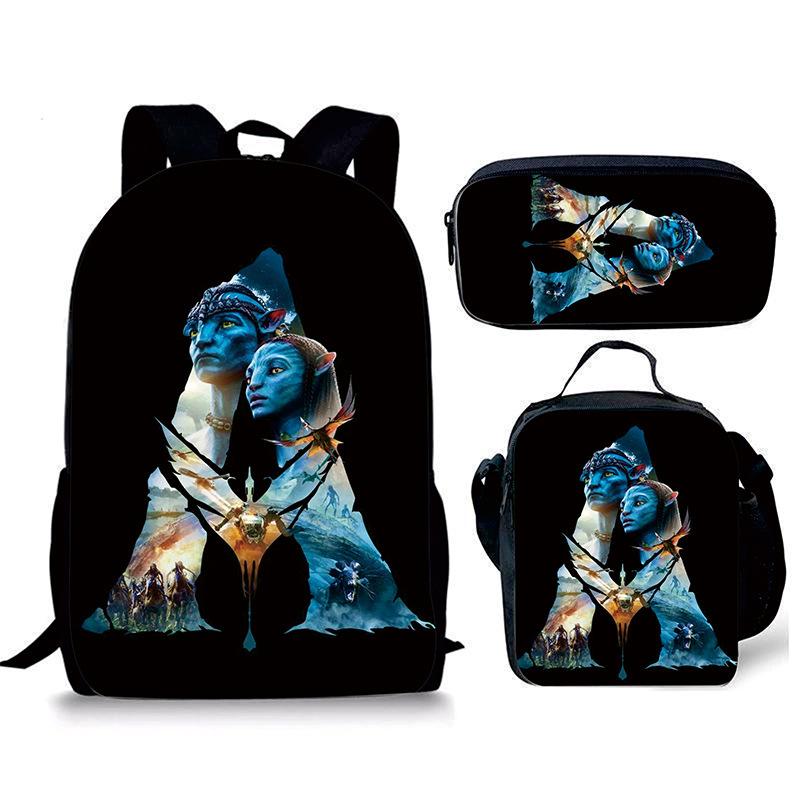 Avatar Avatar Basis- en Middelbare School Schooltas Animatie Rugzak Aktetas Etui Drie Delen Set Nieuw Backpack