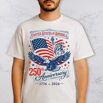 American 250th Anniversary Shirt Patriotic USA Flag Eagle 1776 2026 T Shirt