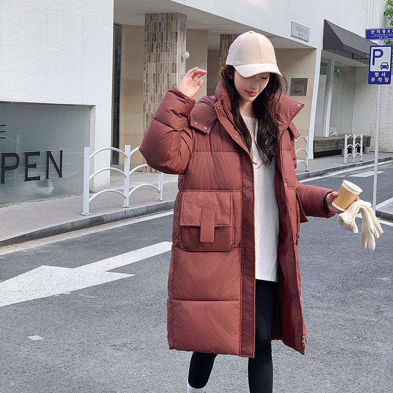 Women's Loose Hooded Thicken Coat with Lengthened  Bread Jacket In Winter