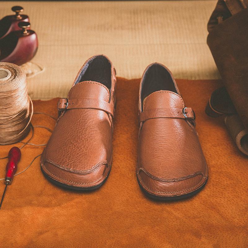 Fashion Designer Brand Retro Business Shoes Classic Brown Men's Leather Casual Shoes Soft Sole Comfortable Men's Business Dress Shoes