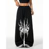 Womens High Street Hip Hop Loose Straight Leg Casual Pants
