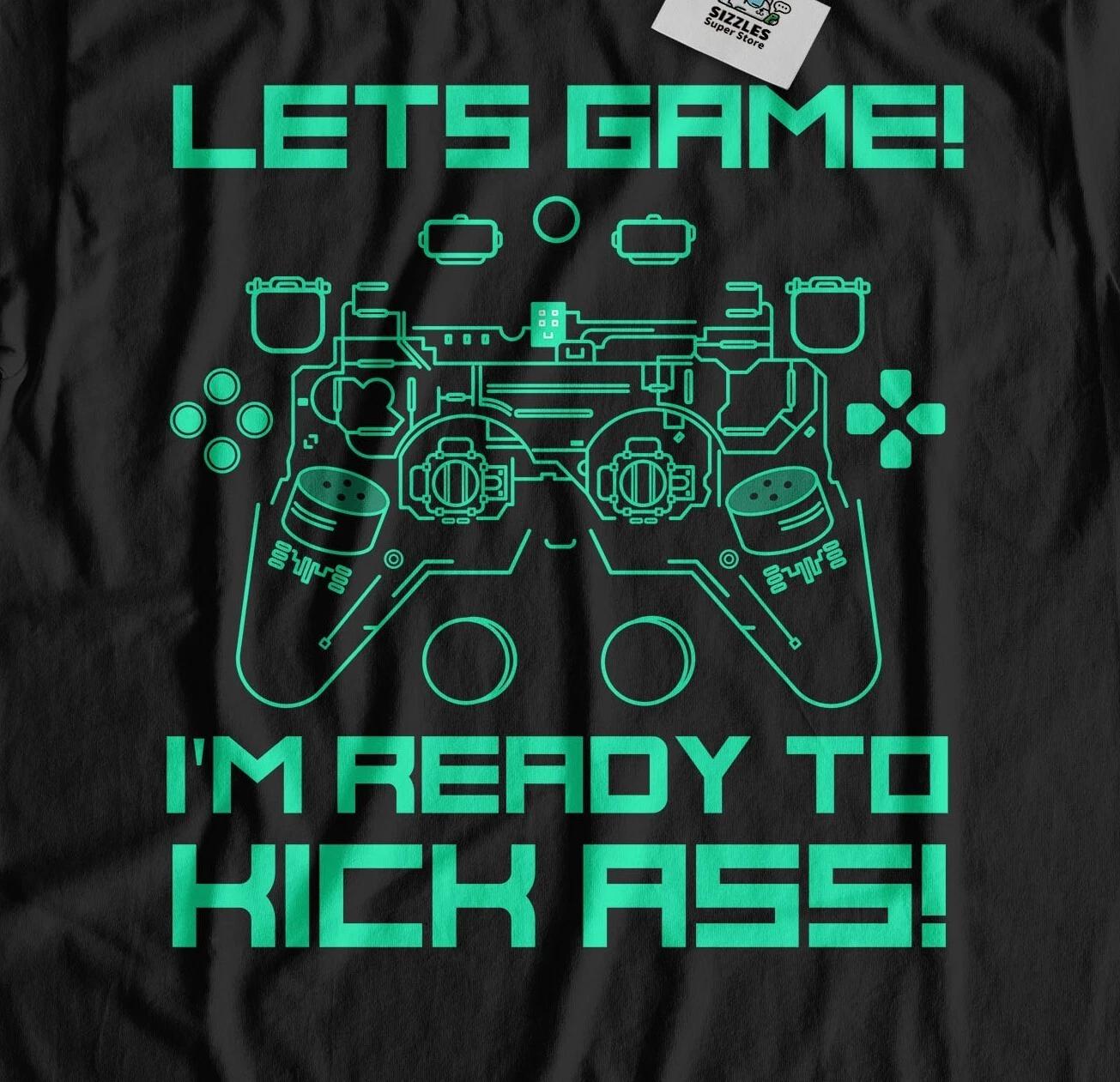 Let s Game! Unisex Funny Video Game Controller T-Shirt Gaming Gifts 4XL