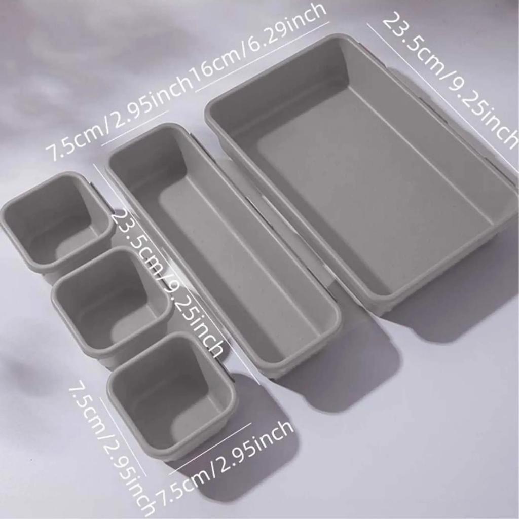 8 teile/satz Einstellbare Schublade Organizer Box Tabletts Make-Up Kosmetik Kleinigkeiten Teiler Halter Küche Badezimmer Schrank Schmuck Box