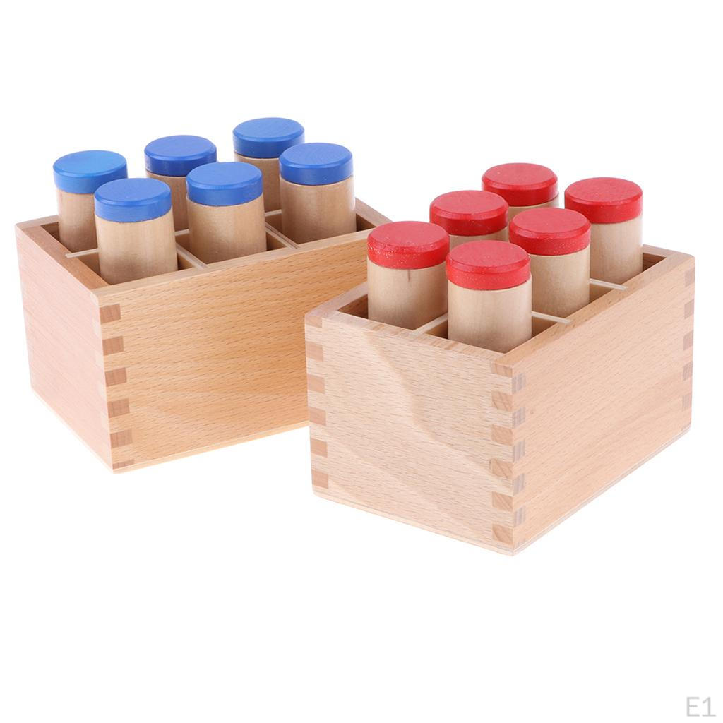 Montessori Sensorial Material Toy - Sound Cylinder Box Set Wooden children kids Early Learning