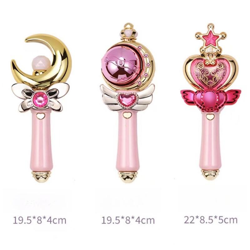 Fairy Magic Wand Glowing Musical Sound Effects Playthings Cutie Moon Rod Figure Toys Queen Transformation Stick Girls Gifts