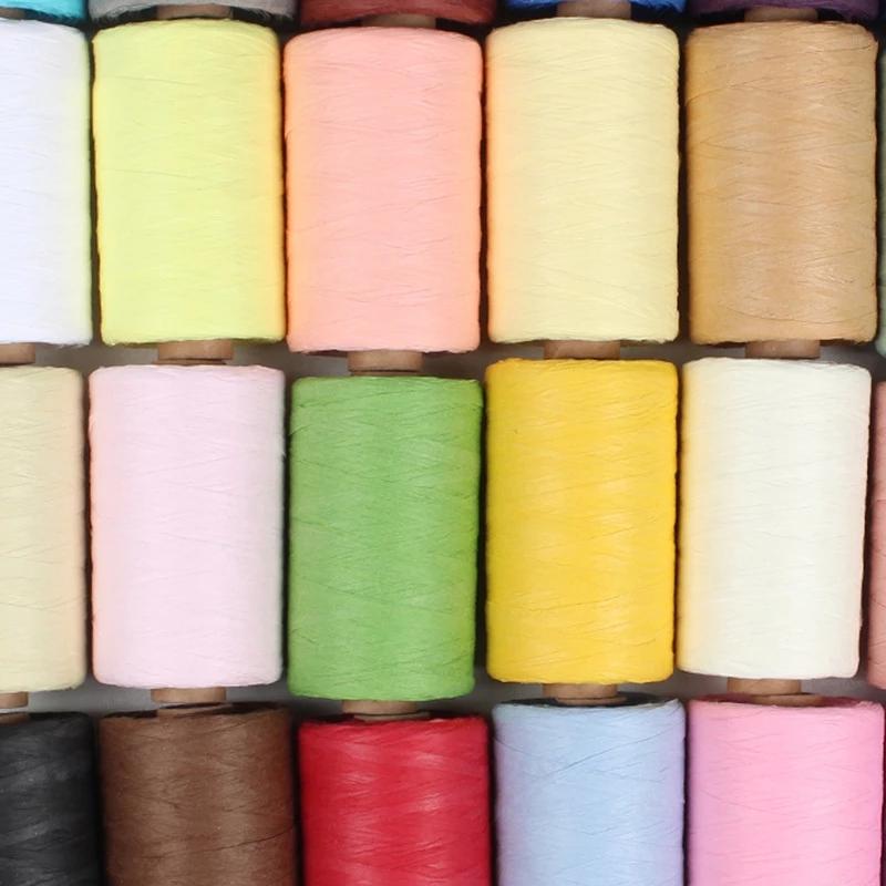 280-300 Meters Raffia Yarn For Hand Knitting Summer Raffia Straw Hats Bags Crochet Yarn Handmade Craft Knit Yarn Thread 24 Color