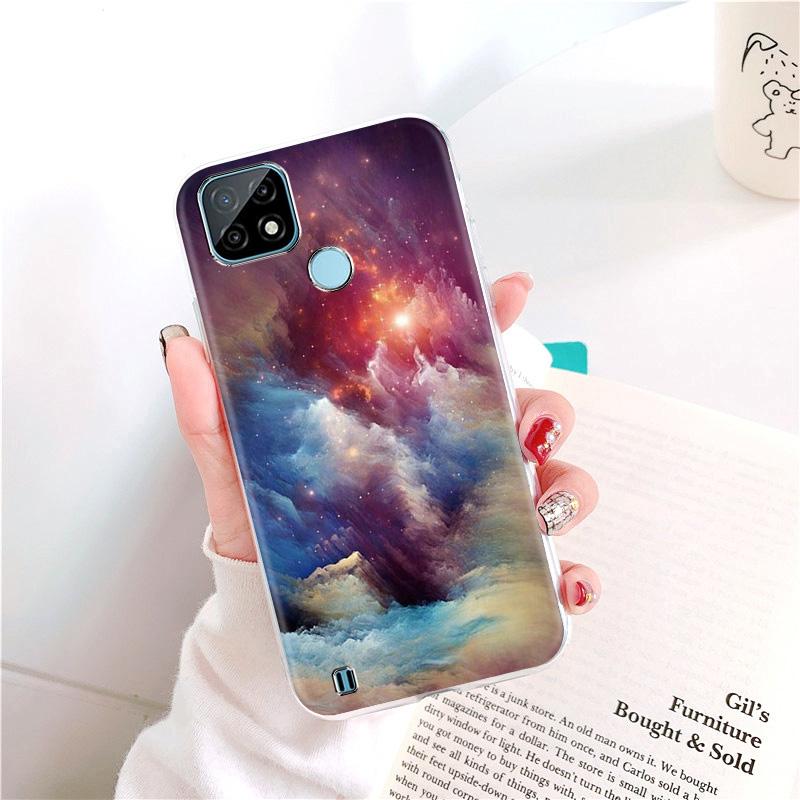Yoedge Cover per OPPO Realme C21 4G 6,5 pollici, Trasparente Silicone TPU Custodia con Disegni Classic [The Little Prince] Ultra Slim Antiurto Bumper Protective Case per Realme C21 4G - Blu
