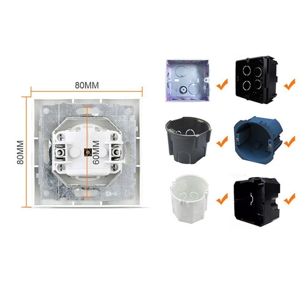 1Pcs Dual USB Fast Charge Panel Wall Switch Wall Power Socket Switch  for EU Standard Wall Mount DIY