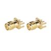 100 Pcs SMA Female Base Socket 4 Pin RF Connector Wide Bandwidth SMAKE Edge Mount Connector Adapter