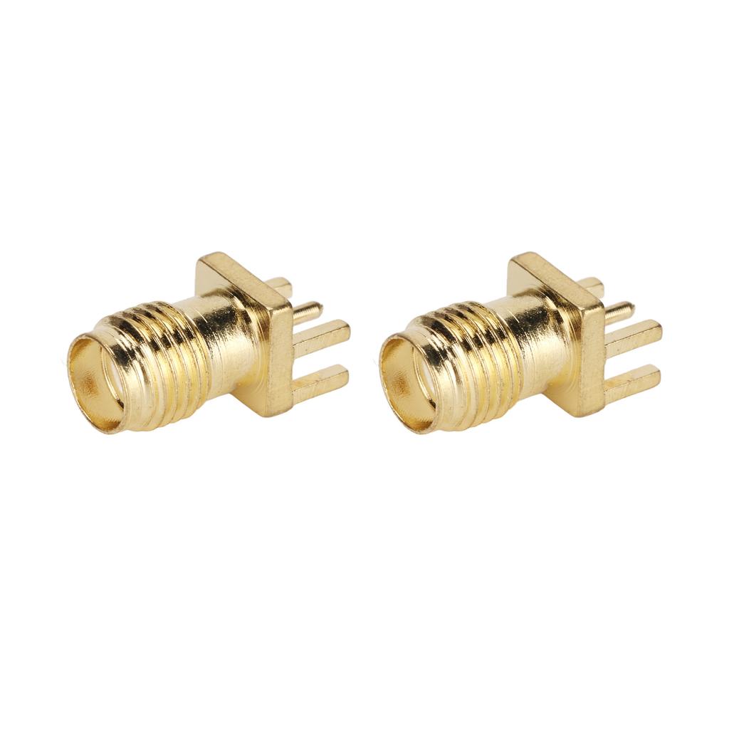 100 Pcs SMA Female Base Socket 4 Pin RF Connector Wide Bandwidth SMAKE Edge Mount Connector Adapter