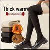 Women's Warm Fleece-Lined Over-the-Knee Socks - Thick, Non-Slip, Autumn & Winter Styles