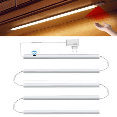 1-5PCS Set Series Smart LED Luz de cocina 12V Barra de luz LED Perfil de aluminio Bombillas de tubo Sensor de barrido manual Luz de gabinete para dormitorio Cocina