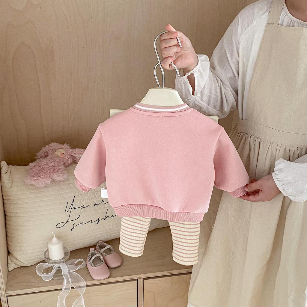 Dziewczęcy zestaw bluza i legginsy z aplikacją syreny - Kolekcja Zima 2025