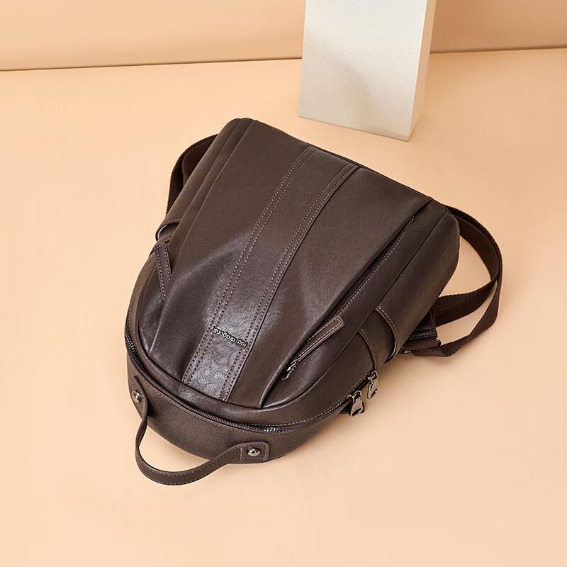 RED DRAGONFLY Travel Backpack, Cowhide Leather, Commuter Bag
