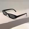 Narrow Oval Sunglasses Women  New Fashion Outdoor Decor Shades Trendy Luxury Brand Design Vacation Casual Sun Glasses