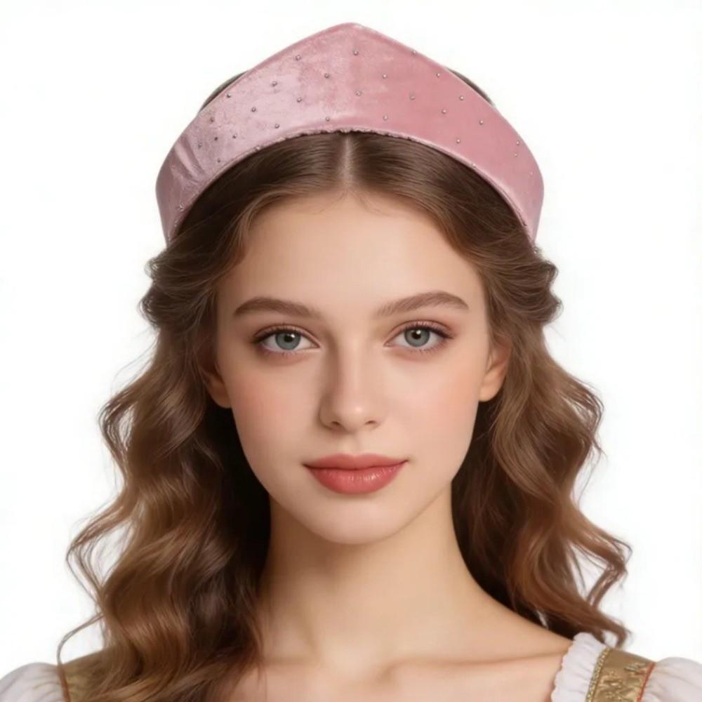 New Polka Dot Velvet Headband Elastic Wide Edge Hairpin Hairband Soft Padded Smooth Texture Hair Hoop Girls