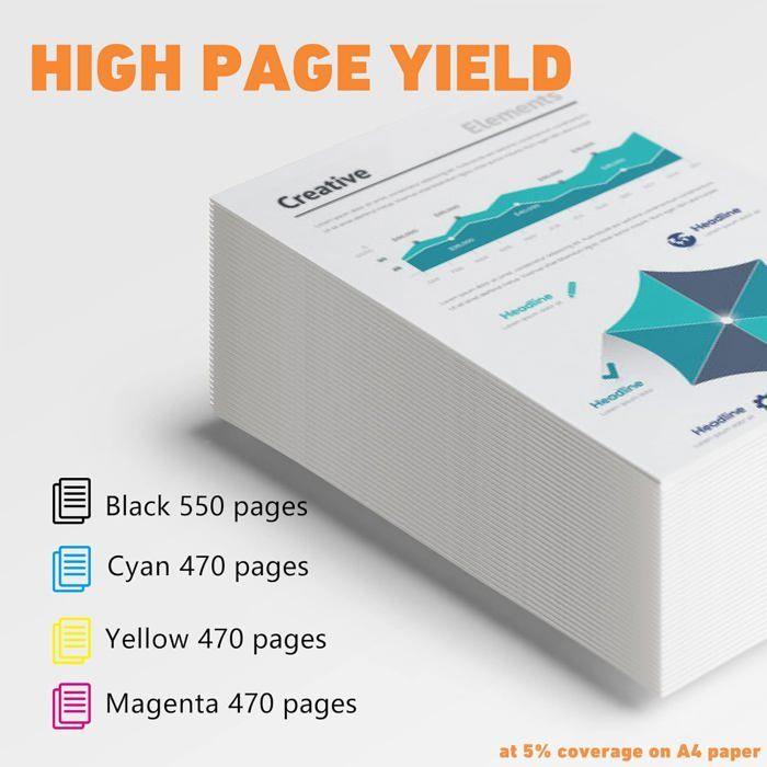 Cartouche d'impression - TRAHOO - 503XL - Compatible Epson - Pack de 5 - Haute capacité