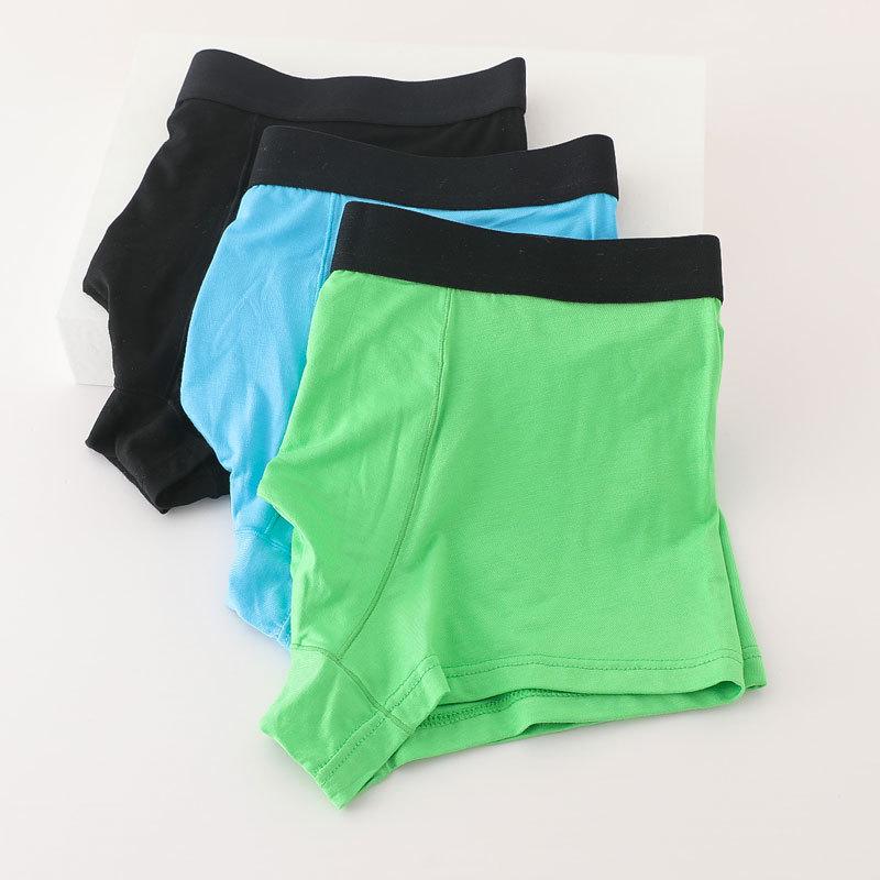 New Men's Breathable Modal Boxer Briefs 50-Pack - Double-Layered, Solid Color, Simple Knit