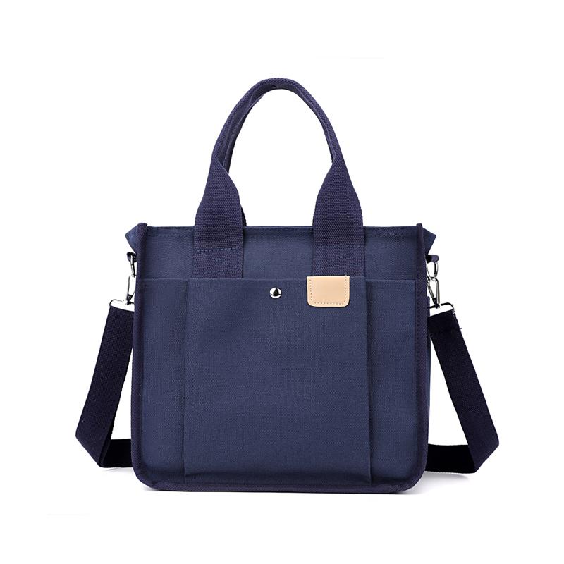 

Холщовая сумка-тоут женская сумка через плечо сумка через плечо Small темно-синий