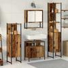 Bathroom Furniture Set with Shelf 4 Pcs Reclaimed Wood Effect Particleboard