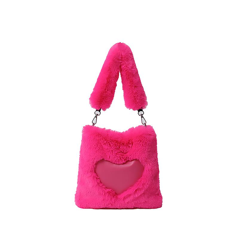 Fashion Love Bag Plush Handbag Women's New Casual