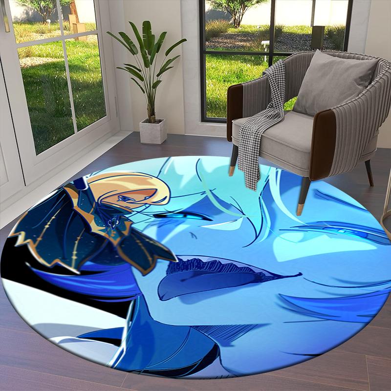 Cookie Run Kingdom Round Area Rug,Carpet Rug for Living Room Bedroom Sofa Playroom Decor,Non-slip Floor Mat19
