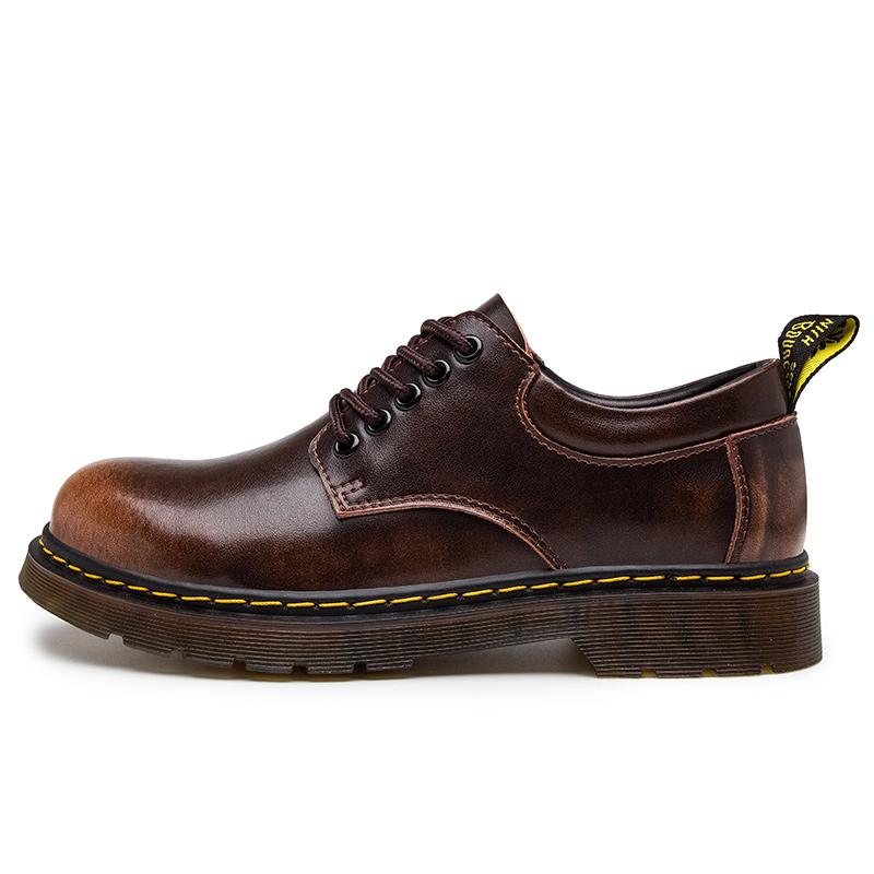 

Осень/Зима Мужская Обувь из Натуральной Кожи Водонепроницаемая Уличная Обувь Оксфорды Дерби Броги Мужские Кожаные Туфли 48