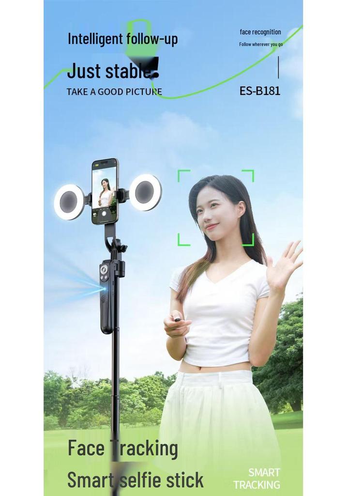 26-Model All-Automatic 360° AI Smart Tracking Selfie Stick and Gimbal with Face Tracking for Live Streaming