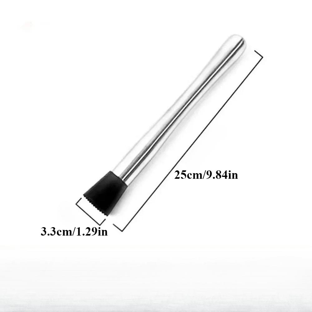 304 Stainless Steel Juice Rammer Ice Crusher Hammer Shaker Cup Beating Hand Lemon Tea Tool Cup Ice Masher Stick Cocktail Shaker