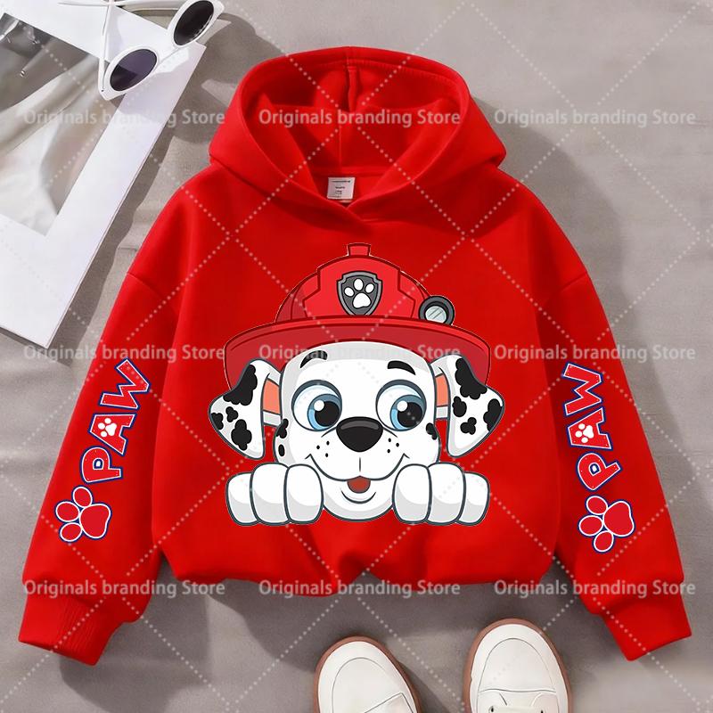 Mikina Paw Patrols pro děti Kawaii Chase Skye Dlouhý rukáv Dívčí Zimní tenká mikina Módní teplý dětský top Dárek