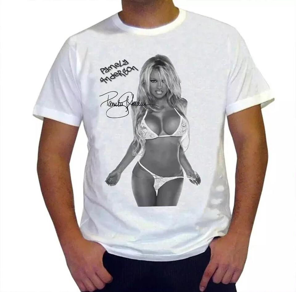 PAMELA ANDERSON Signed WHITE T Shirt Size S-5XL XXXXL