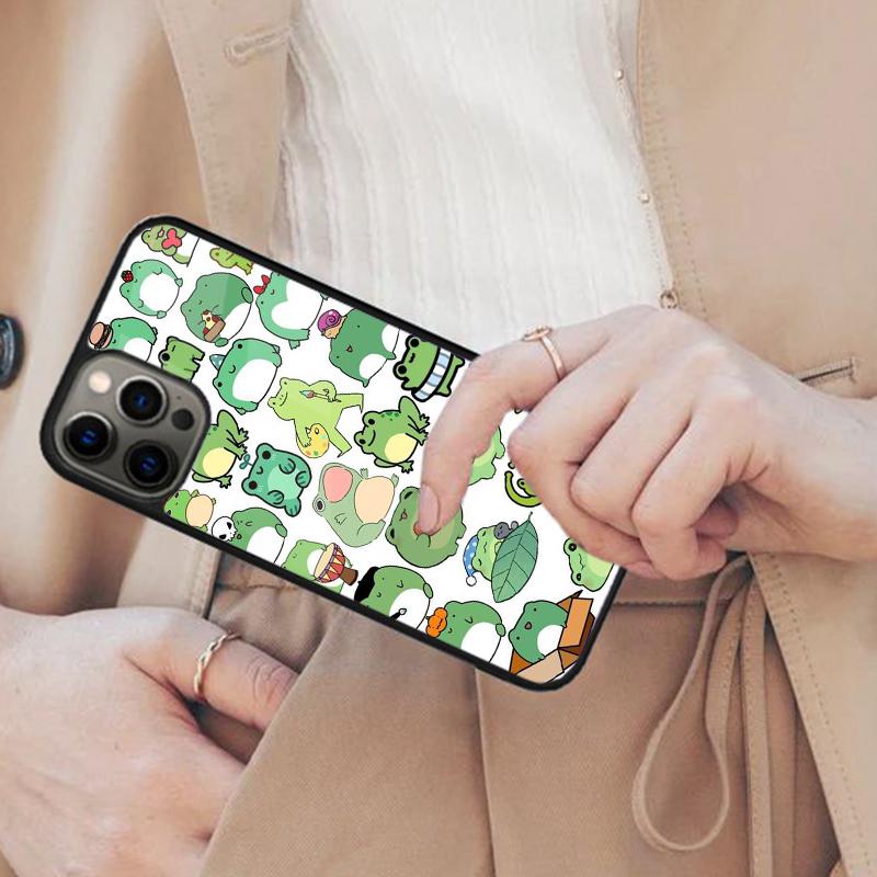 Cute Frog Cartoon Animals Magnetic Phone Case For APPLE iPhone 17 Air 16 14 13 12 Pro Max 15 Plus Wireless Charge MagSafe Cover