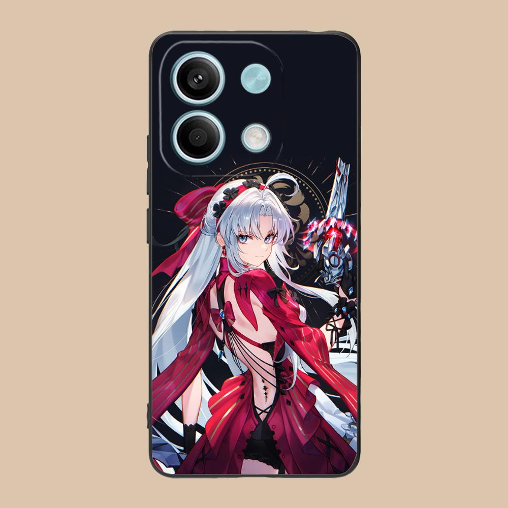 Wuthering Waves Carlotta Phone Case for Xiaomi POCO M6 M5 M4 M3 X7 X6 X5 X4 X3 F6 F5 F4 Pro GT 5G Black Cellphones Smart Cover