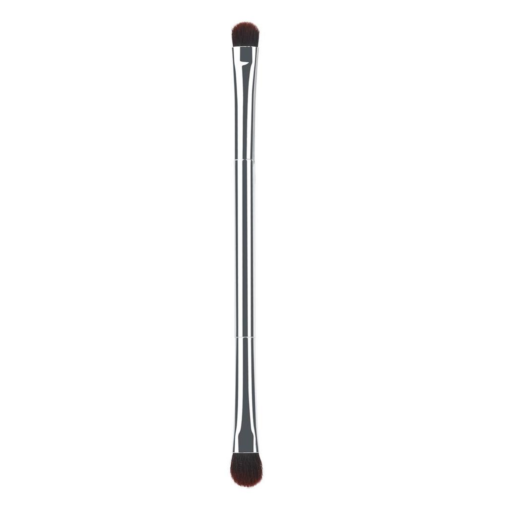 Silver Double-Ended Brow & Eye Makeup Kit: Brush, Pen, Mascara, Curler, Eyeshadow, and Concealer Tools