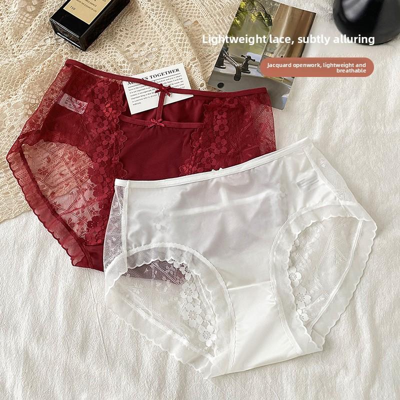 Women's Large Size Lace Comfortable Soft Hip Wrap Antibacterial Close Skin Underwear