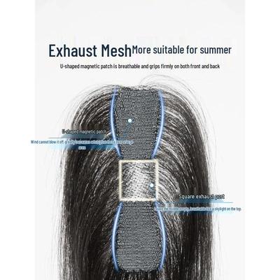 Spurloses Volumen-Boost-Haarpatch für Frauen - Erhöht das Volumen, deckt Grau ab, flauschiges Echthaar, keine Klammern erforderlich