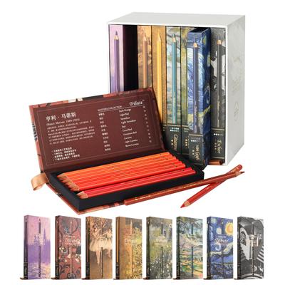MARCO Pencils for Coloring Premium Professional Soft 10 Layers of Sharpener Christmas 3300 80 Colors 80-Color Oil-Based Adults, Books, Sketching