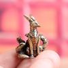 1Pcs Peacock/Nine Tailed Fox Miniature Figurines Desk Ornament Brass Statue Mini Copper Animal Sculpture Home Decor Crafts