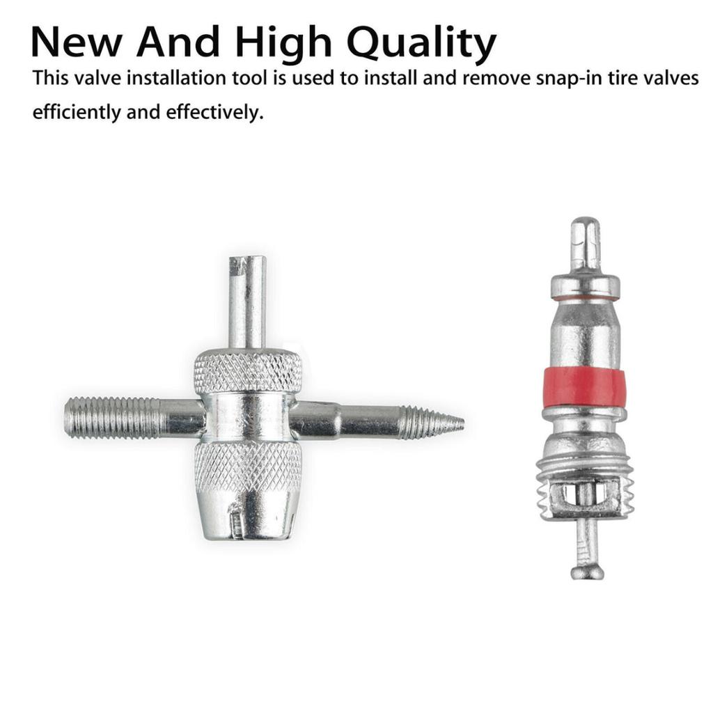 Valve Stem Installation Remover Repair HD Chrome Puller Car Tire Plug Core  Handle Tire Valve Stem Core Remover Screwdriver Tire Repair Install Tool