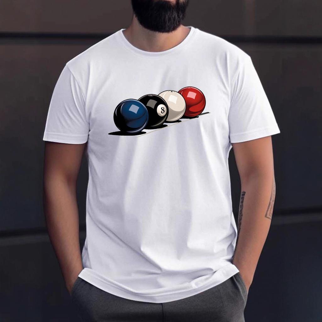 6 7 8 Ball Tshirt Unisex Unisex Casual Cotton Graphic T Shirts Adult Streetwear Camisetas Tops Tee Shortsleev Ropa Hombre Oneck