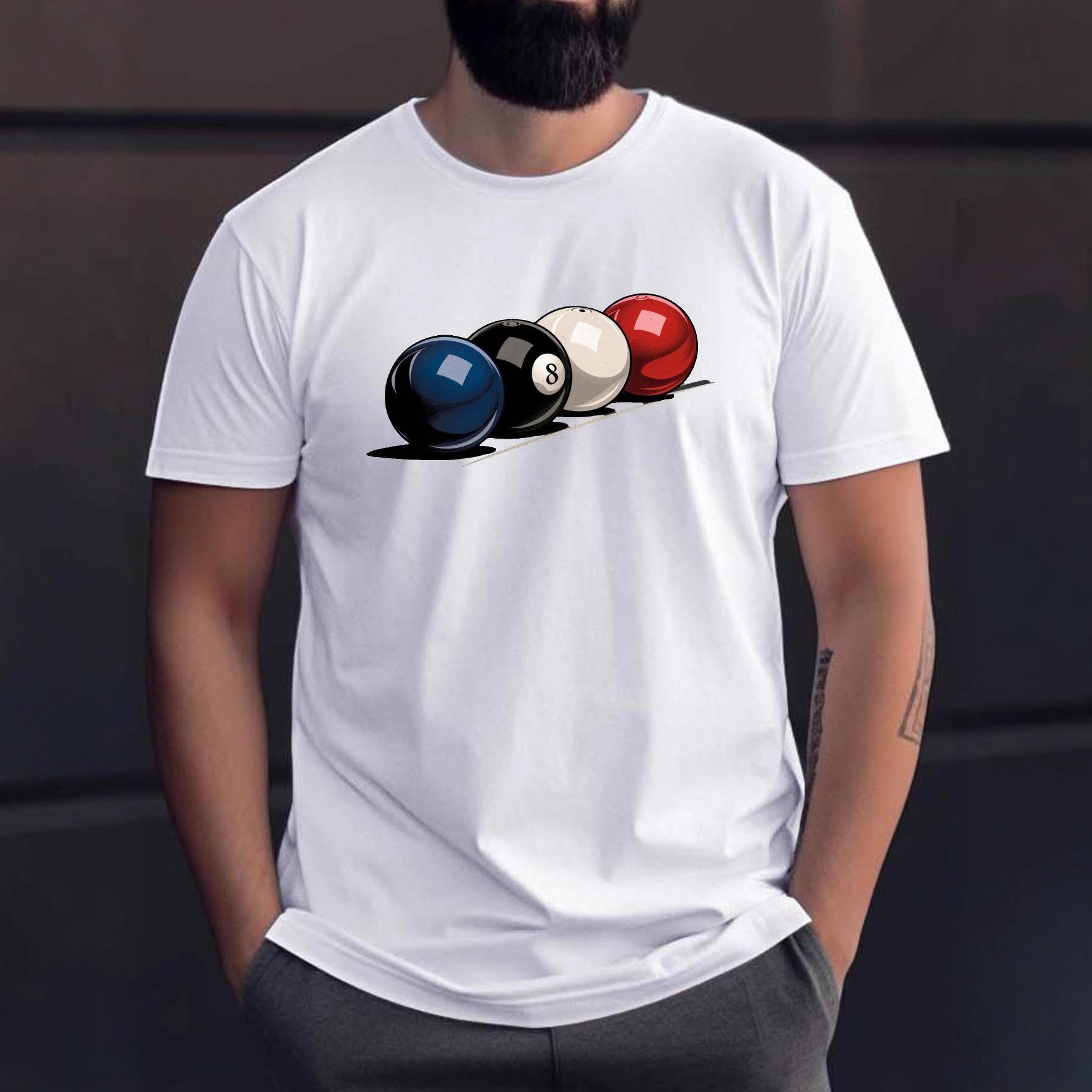 6 7 8 Ball T-shirt Woman Man Casual Cotton Graphic T Shirts Adult Streetwear Camisetas Tops Tee Short-sleev Ropa Hombre O-neck S разноцветный