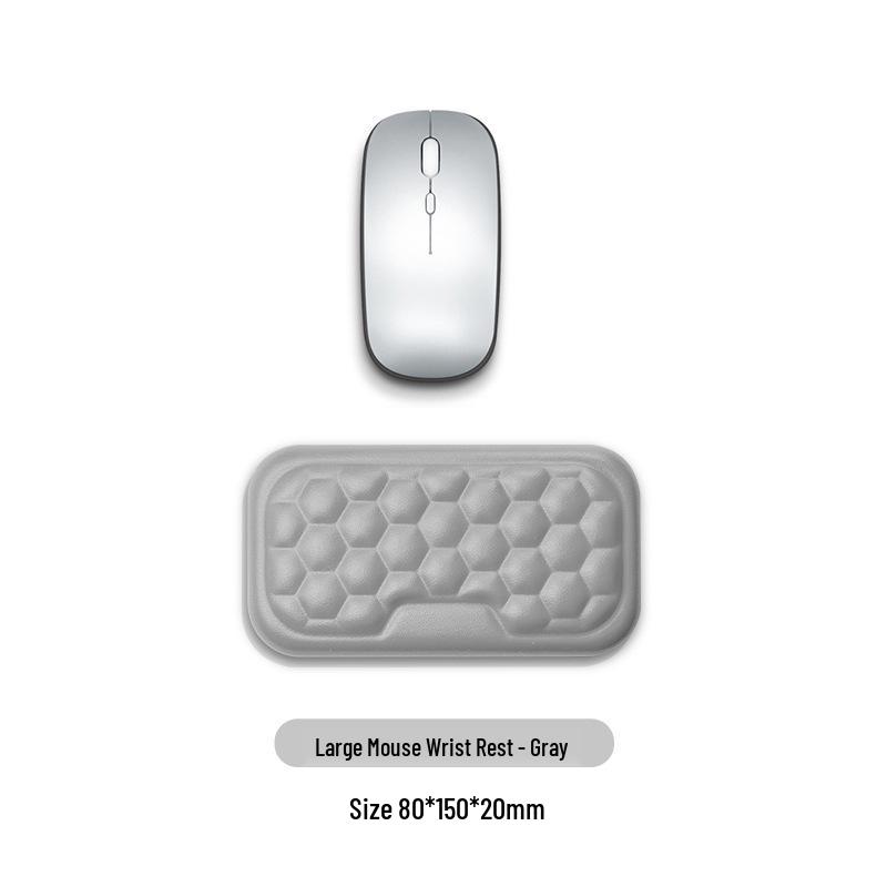 Memory Foam Wrist Support Mouse Pad & Silicone Keyboard Hand Rest