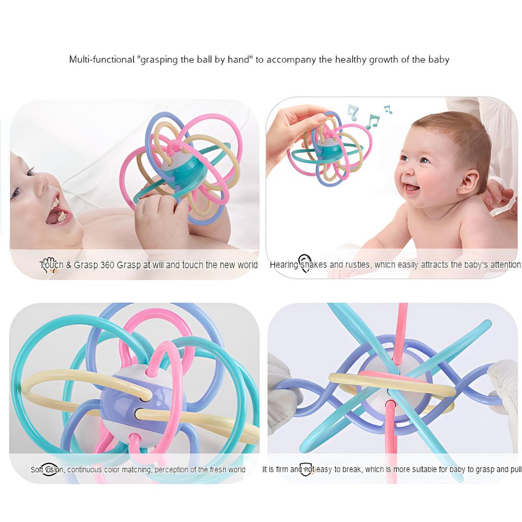 Morandi Manhattan Hand Grab Ball Baby Teether Teething Toy