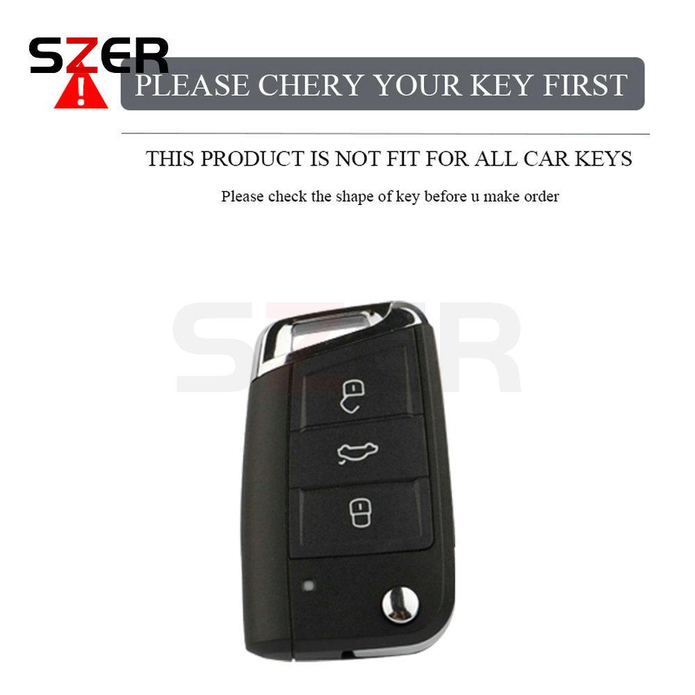 TPU Car Flip Key Case Cover Shell For VW Volkswagen Golf 7 MK7 Tiguan MK2 For Seat Ateca Leon FR Ibiza For Skoda Octavia Kodiaq