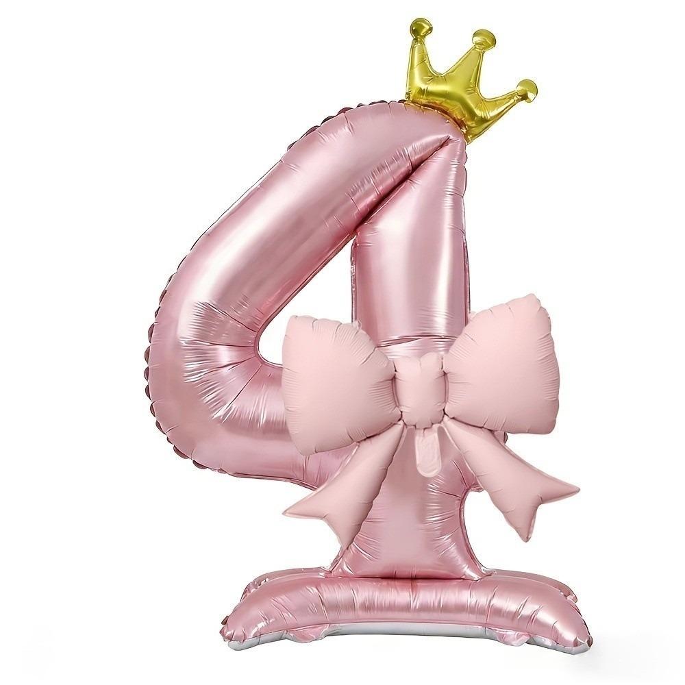 Crown Shape Standing Crown Balloons Pink Color 42 Inch Balloons Wedding Venue Decoration