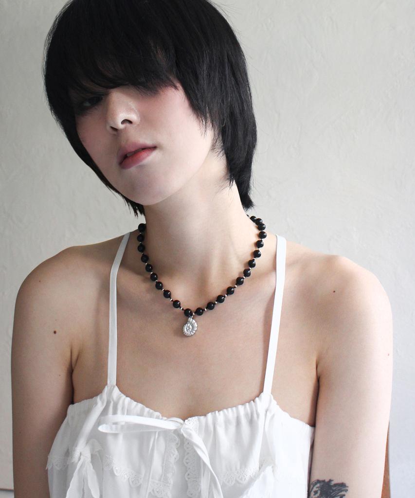 Rubati Black Onyx Ammonite Necklace